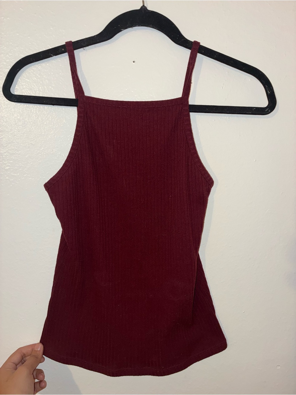 Rue21 Burgundy Ribbed Square-Neck Cami